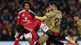 Ligue Europa - Manchester United-Real Sociedad - Ayden Heaven et Brais Mendez, le 13 mars 2025
