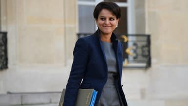 Najat Vallaud-Belkacem le 7 décembre 2016 devant le palais de l'Élysée