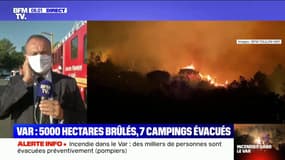 Incendies dans le Var: le préfet indique que le feu n'est toujours pas "fixé" ce mardi matin