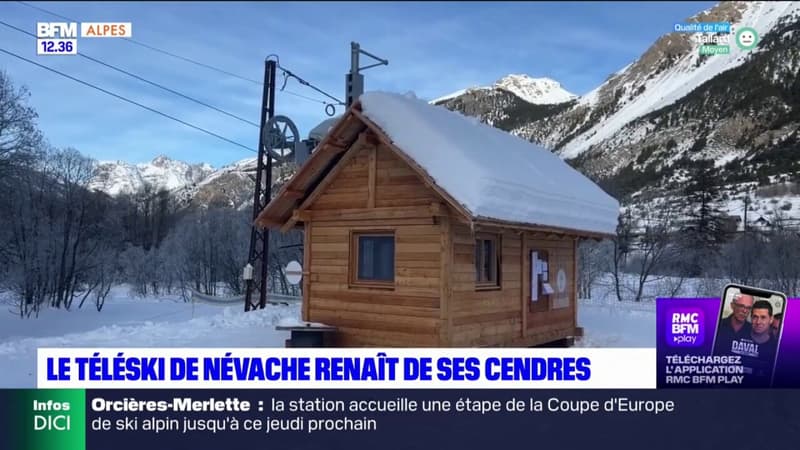 Hautes-Alpes: le téléski de Névache renaît de ses cendres