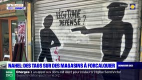 Forcalquier: des tags anti-police découverts cette semaine sur les devantures de commerces