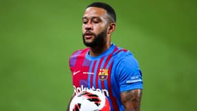 Memphis Depay avec le FC Barcelone, le 8 août 2021