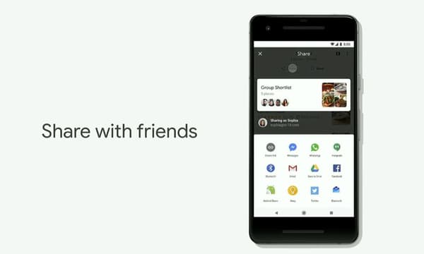 Google a présenté une fonction qui permet de faire des listes de lieux qu'il sera possible d'envoyer à ses amis