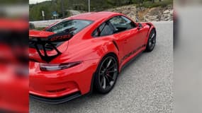 La Porsche arrêtée en très grand excès de vitesse le 2 février 2025 au Castellet dans le Var