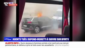 Convoi pénitentiaire attaqué: les images de la voiture qui a bloqué les agents au péage d'Incarville