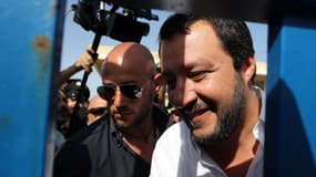 Matteao Salvini, à Pozzallo. 