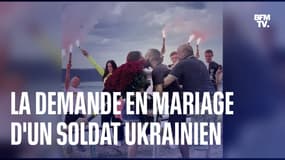 De retour du front, ce soldat ukrainien demande sa compagne en mariage 