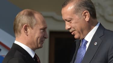 Vladimir Poutine et Recep Tayyip Erdogan, en 2013.