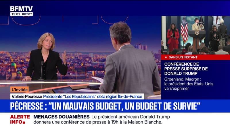 Budget: pour Valérie Pécresse, présidente (LR) de la région Île-de-France, "il faut arrêter de dire que le 49.3 est un déni de démocratie, c'est un outil de la Constitution"