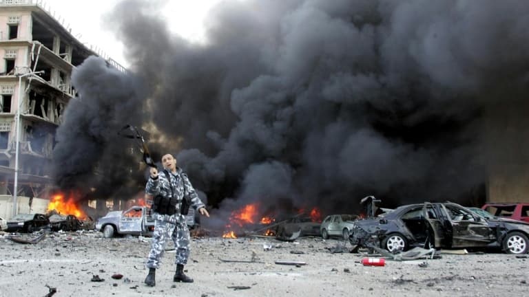 L'attentat contre le Premier ministre libanais Rafic Hariri à Beyrouth, le 14 février 2005 