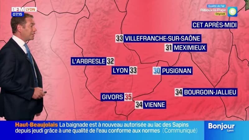 Météo Rhône: un grand soleil toute la journée ce vendredi, jusqu'à 35°C à Givors