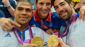 Daniel Narcisse, Renaud Lavillenie et Nikola Karabatic, trois Français en or