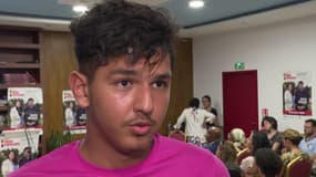 Mehdi Kessaci, frère d'Amine Kessaci assassiné par balle à Marseille, ici le 7 juillet 2024