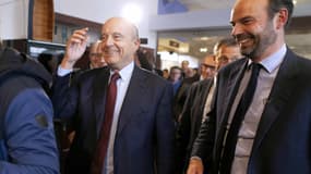 Alain Juppé et Edouard Philippe, le 12 novembre 2016 au Havre.