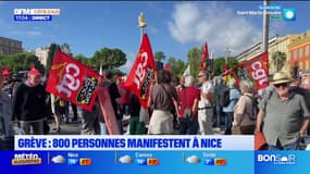Grève du 1er octobre: entre 800 et 1.200 manifestants à Nice