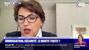 Congrès LR: pour Annie Genevard, vice-présidente déléguée Les Républicains, "les militants ont fait un choix (...) on a deux candidats de très grande conviction et sincérité"