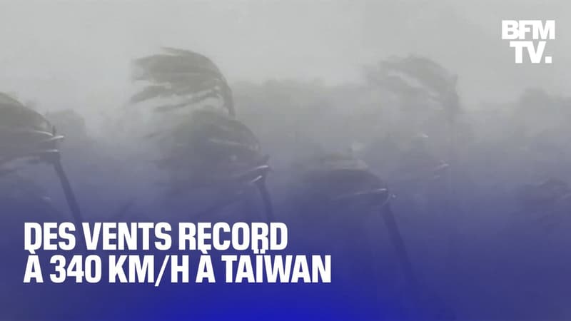 Des vents record à 340 km/h enregistrés à Taïwan lors du passage du typhon Koinu