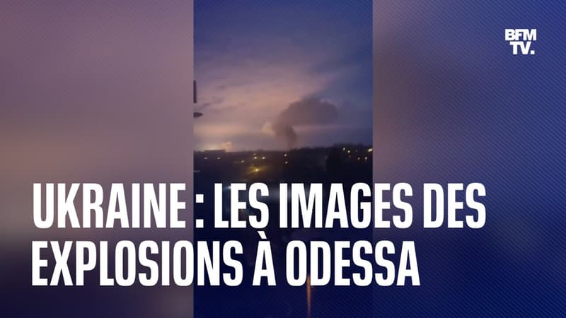 Guerre en Ukraine: les images des explosions à Odessa