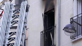 Immeuble incendié rue Myrha à Paris le 2 septembre 2015.