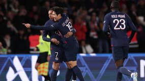 Kang-In Lee buteur lors de PSG-Montpellier, le 3 novembre 2023.