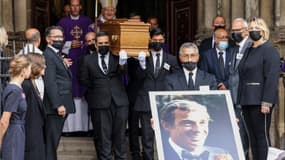 Funérailles de Jean-Paul Belmondo à l'église Saint-Germain-des-Prés à Paris le 10 septembre 2021