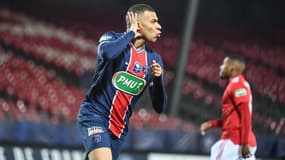 Kylian Mbappé lors du match Brest-PSG, le 6 mars 2021
