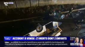 Un bus chute d'un pont à Venise et fait au moins 21 morts