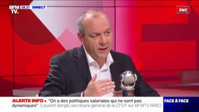 Laurent Berger: "Ce n'est pas possible qu'on ait des trappes à bas salaires (...) que les entreprises bénéficient des aides et qu'elles fassent démarrer les carrières en dessous du Smic"