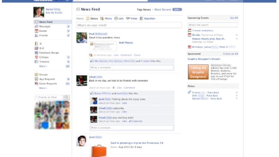 Le fil d'actu de Facebook