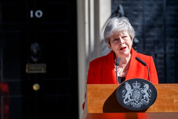 Theresa May annonçant sa démission le 24 mai 2019 Theresa May annonçant sa démission le 24 mai 2019