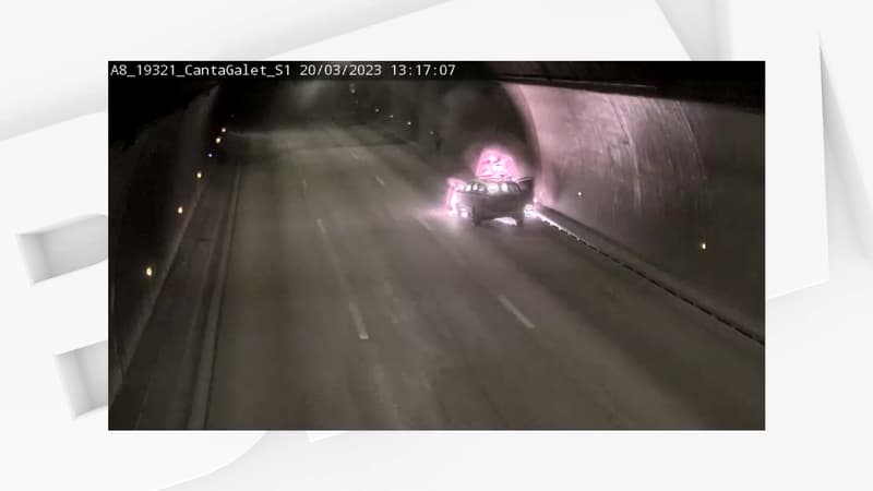 Nice: une voiture en feu dans le tunnel Canta Galet sur l'A8, la circulation perturbée vers l'Italie