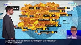 Météo Var: du soleil et des rafales de vent allant jusqu'à 70km/h ce mercredi, 24°C à Toulon