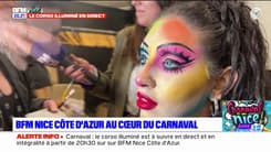 Carnaval de Nice: dans les coulisses du maquillage des artistes