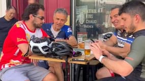 Luis Enrique en terrasse d'un café parisien, le 30 avril 2025
