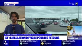 Île-de-France: le trafic est déjà très chargé au péage de Saint-Arnoult 