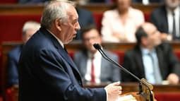 François Bayrou à la tribune de l'Assemblée nationale, le 8 septembre 2025.