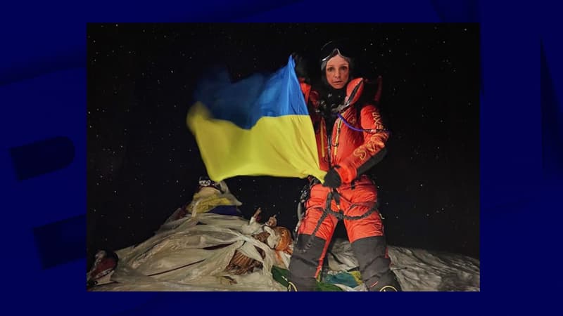 Katya Lipka, le 24 mai 2022, au sommet du mont Everest