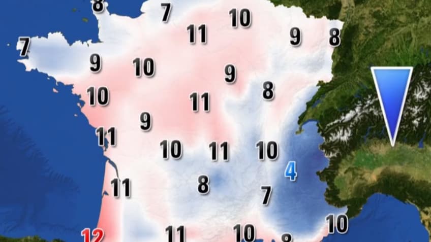 Les températures de ce vendredi 24 novembre en matinée
