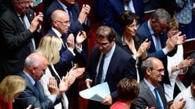 Christian Jacob (au centre) a indiqué que son groupe voterait en faveur de la réforme du rail.