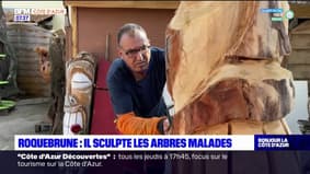 Roquebrune: il sculpte les arbres malades