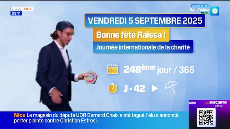 Danse du soleil et idées sorties - La météo de Colas du vendredi 5 septembre 2025