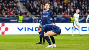 Julie Dufour lors de Paris FC-Chelsea, le 30 janvier 2024.