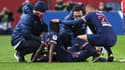 Idrissa Gueye soigné lors du match PSG-Rennes, le 7 novembre 2020
