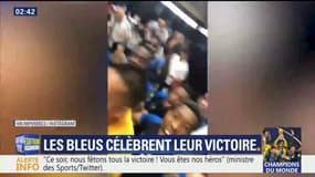 Comment les Bleus ont fêté leur victoire dans les vestiaires