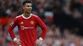 L'attaquant vedette de Manchester United Cristiano Ronaldo, auteur d'un triplé face à Norwich, le 16 avril 2022 à Old Trafford
