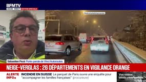 Neige-verglas: "Les sols sont préparés depuis hier", explique Sébastien Pezé, porte-parole de Vinci Autoroutes