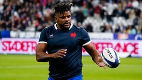 Jonathan Danty avec l'équipe de France, au stade de France, le 5 novembre 2022
