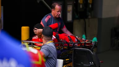 Le joueur du Bayern Munich Jamal Musiala évacué après une lourde blessure en quart de finale de la Coupe du monde des clubs, 5 juillet 2025