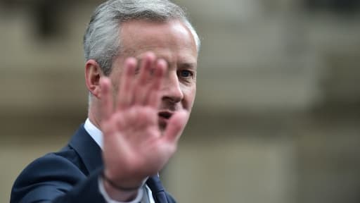 Bruno Le Maire quitte l'Elysée, le 18 mai 2017