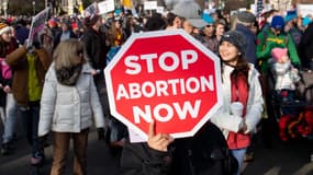 Activistes manifestant contre l'avortement à Washington, États-Unis, le 18 janvier 2019